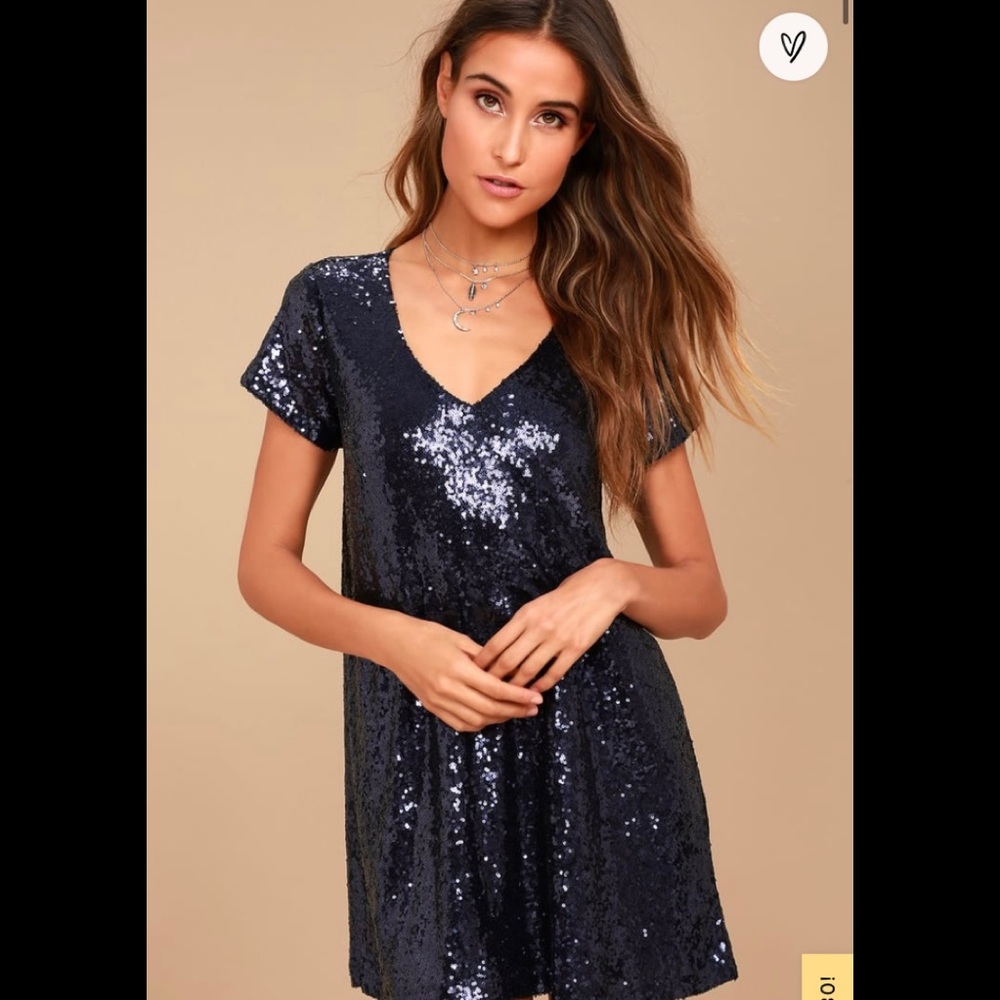 Lulus Blue Sequined Fancy Dress!